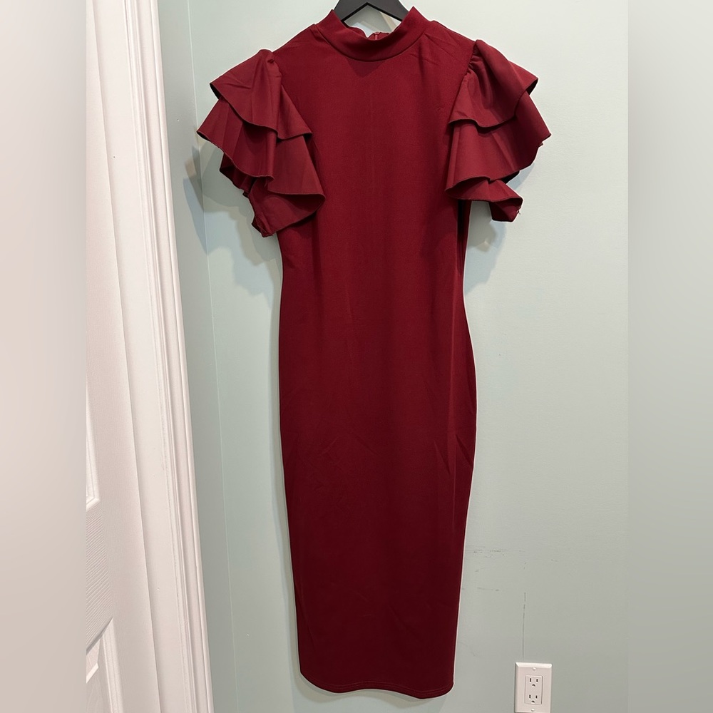 Wine Coloured Long Dress